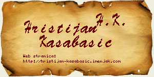 Hristijan Kasabašić vizit kartica